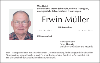 Anzeige von Erwin Müller von MGO