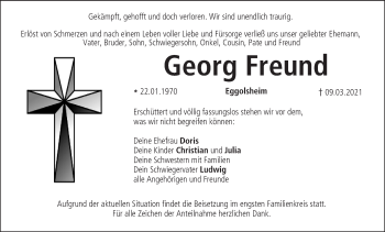 Anzeige von Georg Freund von MGO