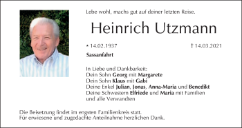 Anzeige von Heinrich Utzmann von MGO