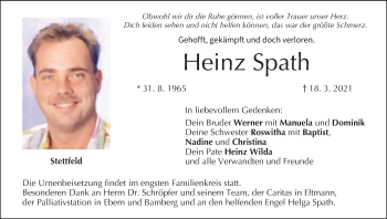 Anzeige von Heinz Spath von MGO