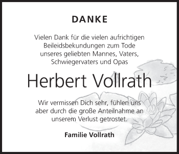 Anzeige von Herbert Vollrath von MGO