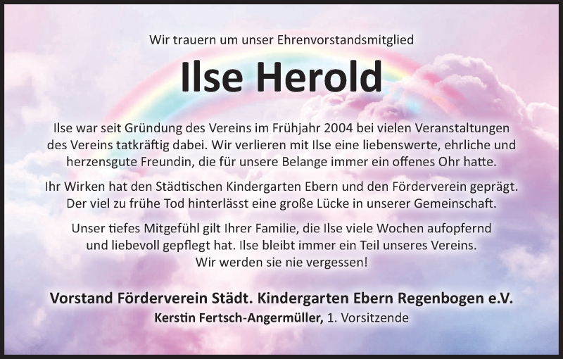  Traueranzeige für Ilse Herold vom 10.03.2021 aus MGO