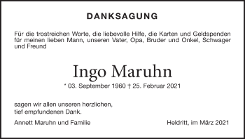 Anzeige von Ingo Maruhn von MGO