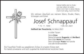 Anzeige von Josef Schnappauf von MGO