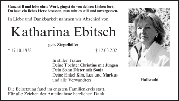 Anzeige von Katharina Ebitsch von MGO