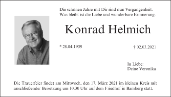 Anzeige von Konrad Helmich von MGO