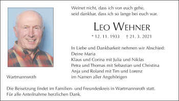 Anzeige von Leo Wehner von MGO