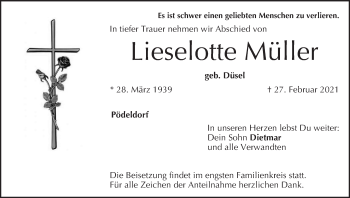 Anzeige von Lieselotte Müller von MGO