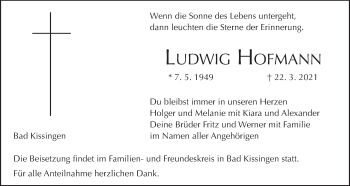 Anzeige von Ludwig Hofmann von MGO