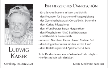 Anzeige von Ludwig Kaiser von MGO