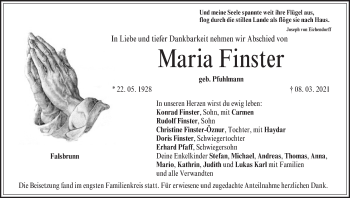Anzeige von Maria Finster von MGO