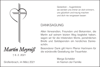 Anzeige von Martin Meyreiß von MGO