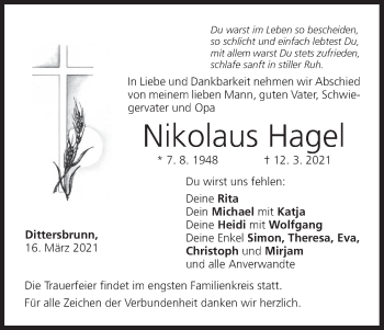 Anzeige von Nikolaus Hagel von MGO