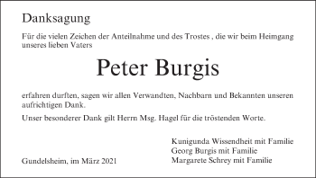 Anzeige von Peter Burgis von MGO