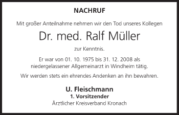 Anzeige von Ralf Müller von MGO