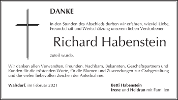 Anzeige von Richard Habenstein von MGO