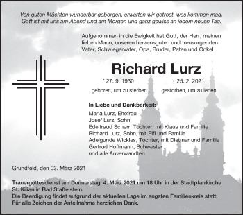 Anzeige von Richard Lurz von MGO