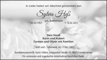 Anzeige von Sylvia Heß von MGO