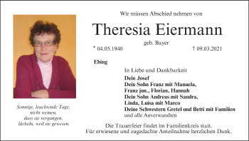 Anzeige von Theresia Eiermann von MGO