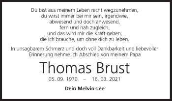Anzeige von Thomas Brust von MGO