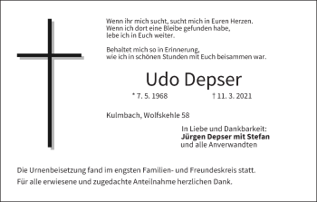 Anzeige von Udo Depser von MGO