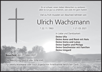 Anzeige von Ulrich Wachsmann von MGO