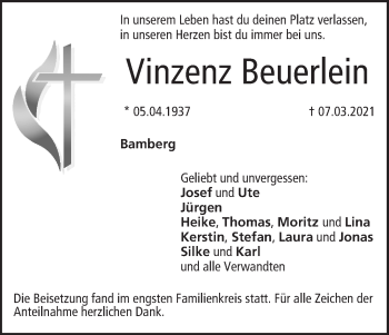 Anzeige von Vinzenz Beuerlein von MGO