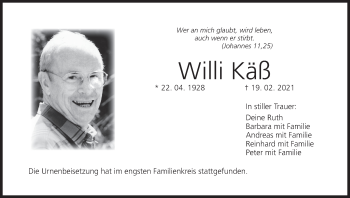 Anzeige von Willi Käß von MGO