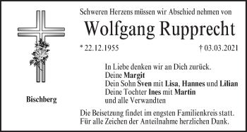 Anzeige von Wolfgang Rupprecht von MGO