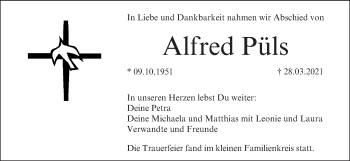 Anzeige von Alfred Püls von MGO