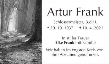 Anzeige von Artur Frank von MGO