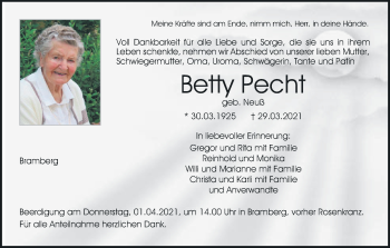 Anzeige von Beily Pecht von MGO