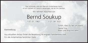 Anzeige von Bernd Soukup von MGO