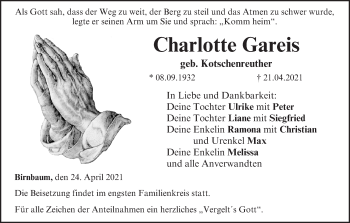 Anzeige von Charlotte Gareis von MGO