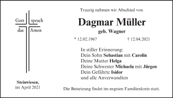 Anzeige von Dagmar Müller von MGO