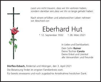 Anzeige von Eberhard Hut von MGO