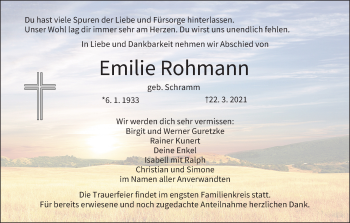 Anzeige von Emilie Rohmann von MGO