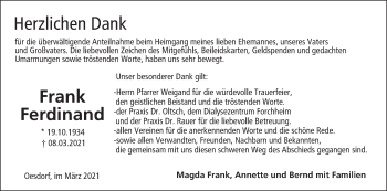 Anzeige von Frank Ferdinand von MGO