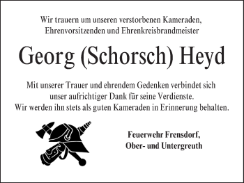 Anzeige von Georg Heyd von MGO