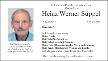 Anzeige von Heinz Werner Süppel von MGO