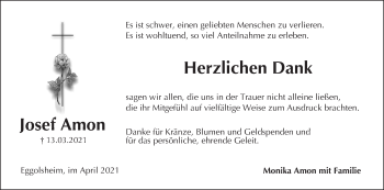 Anzeige von Josef Amon von MGO