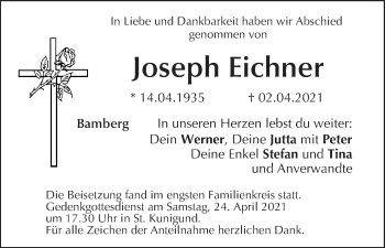 Anzeige von Joseph Eichner von MGO