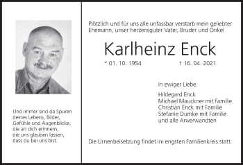 Anzeige von Karlheinz Enck von MGO