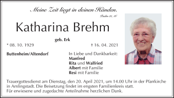 Anzeige von Katharina Brehm von MGO