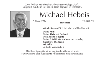 Anzeige von Michael Hebeis von MGO