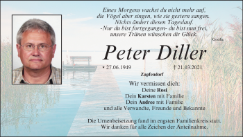 Anzeige von Peter Diller von MGO
