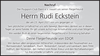 Anzeige von Rudi Eckstein von MGO