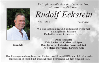Anzeige von Rudolf Eckstein von MGO