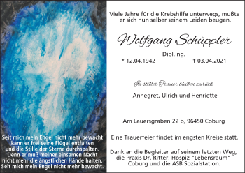 Anzeige von Wolfgang Schüppler von MGO