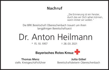 Anzeige von Anton Heilmann von MGO